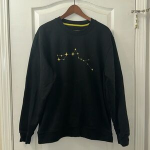 Snapchat Company Sweatshirt SIze Large Stargazing Rare Black Snap Inc